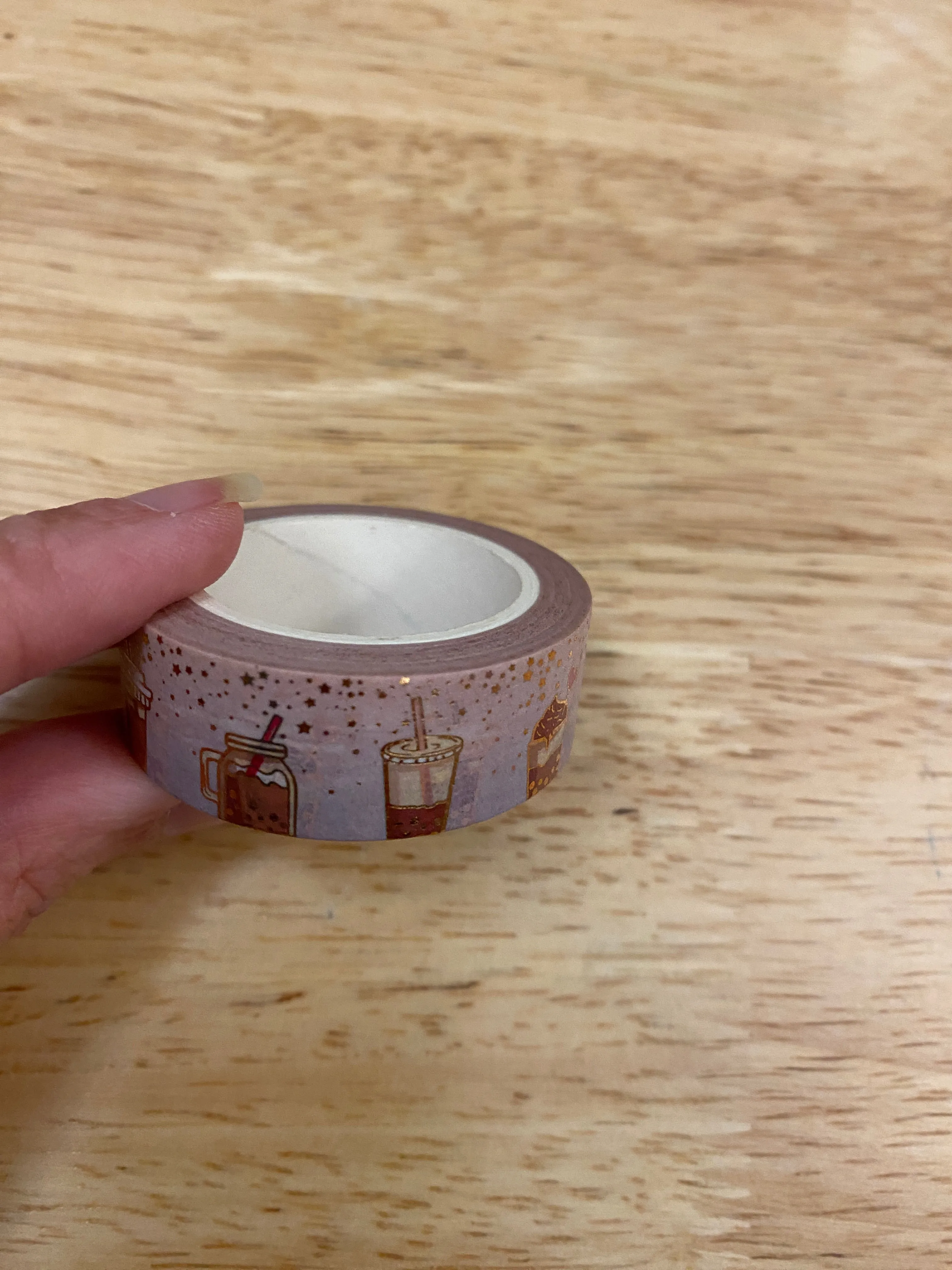 Big Roll of Coffee with Foil Washi Tape