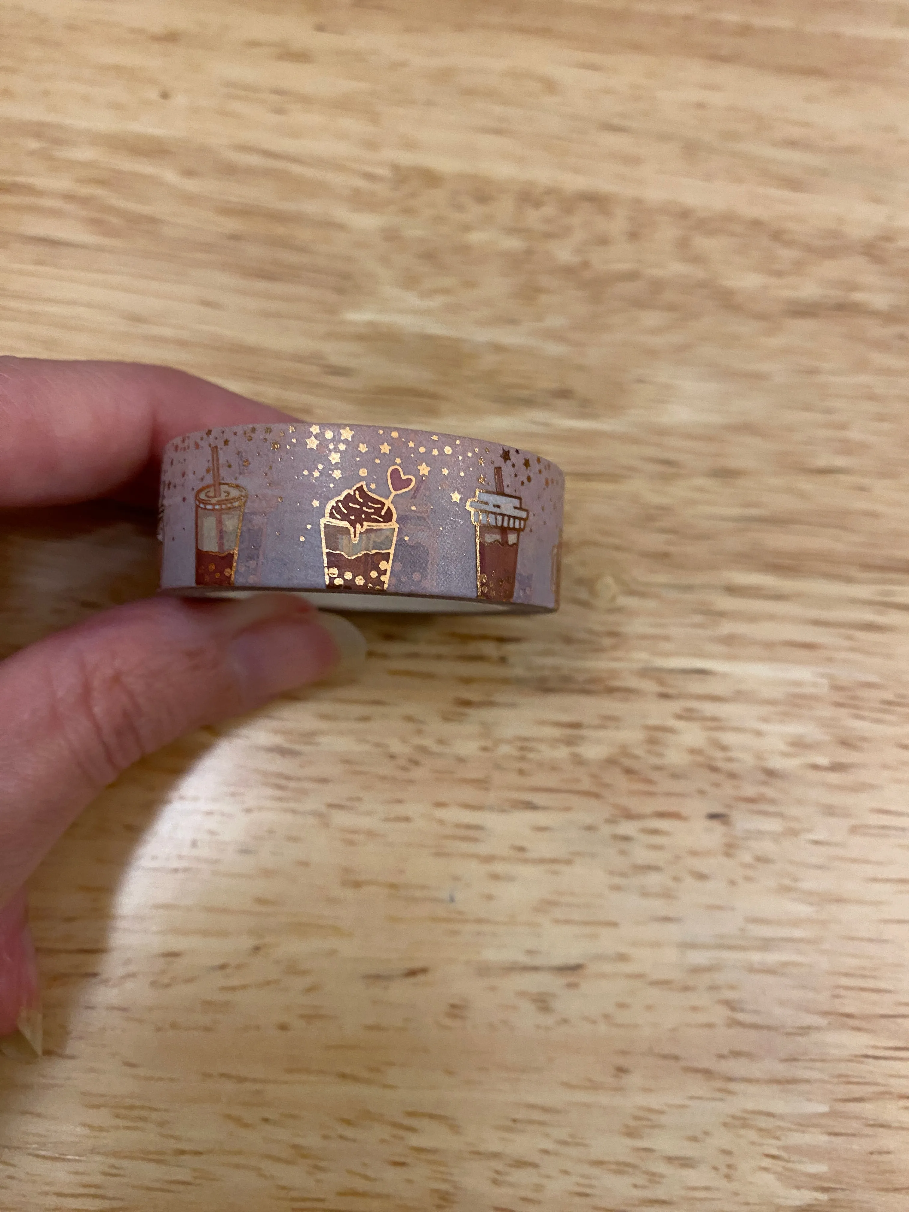 Big Roll of Coffee with Foil Washi Tape