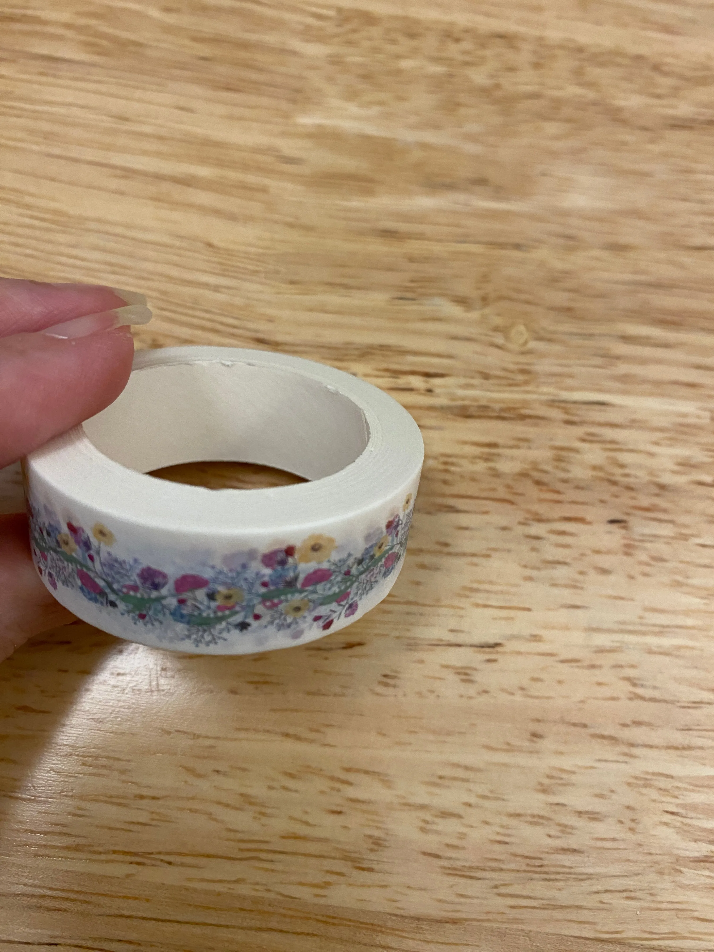 Big Roll of Dainty Wild Flowers Washi Tape, Flowers Washi Tape roll, Decorative Adhesive Masking Tapes, Floral Washi tape
