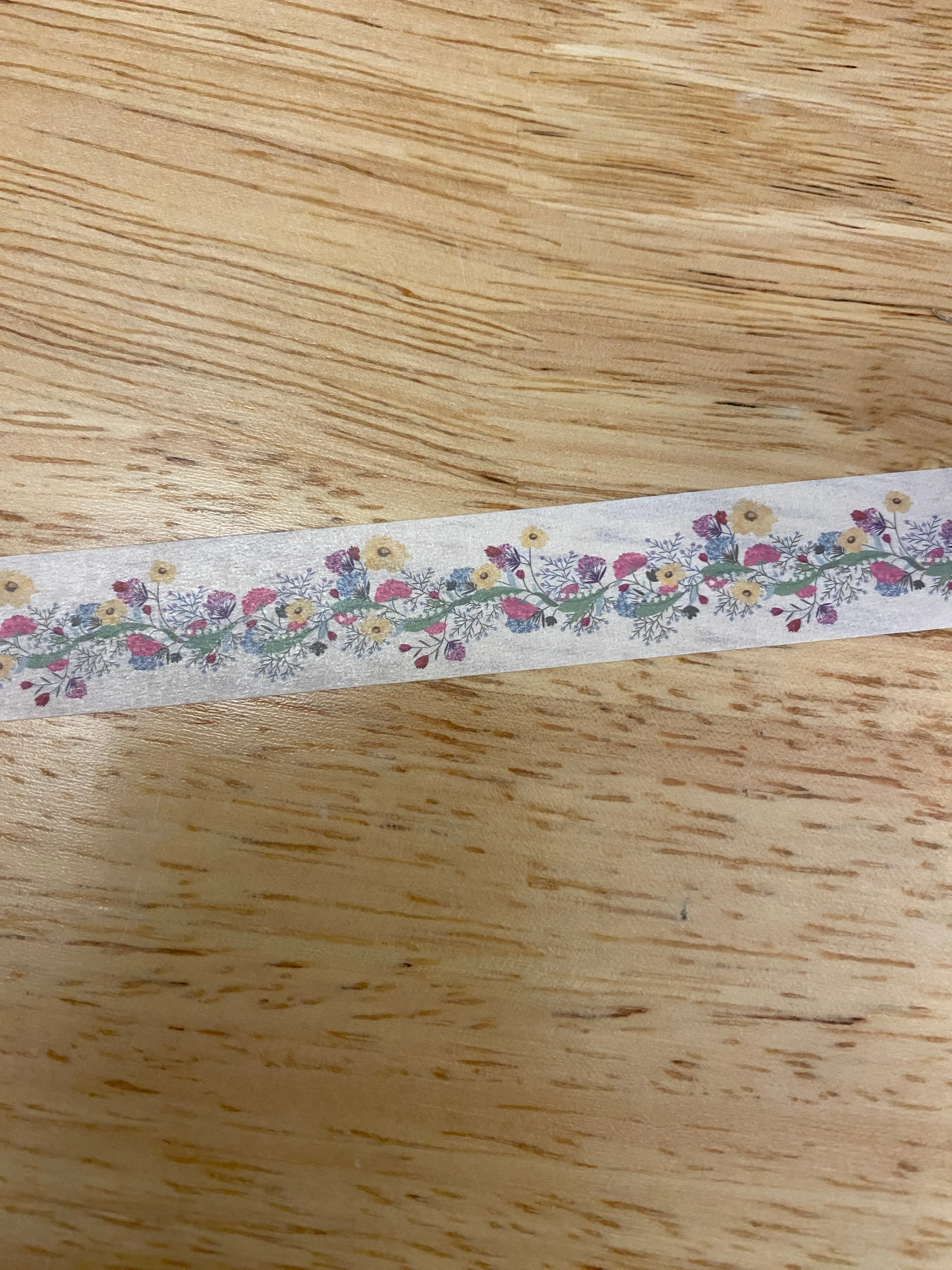 Big Roll of Dainty Wild Flowers Washi Tape, Flowers Washi Tape roll, Decorative Adhesive Masking Tapes, Floral Washi tape