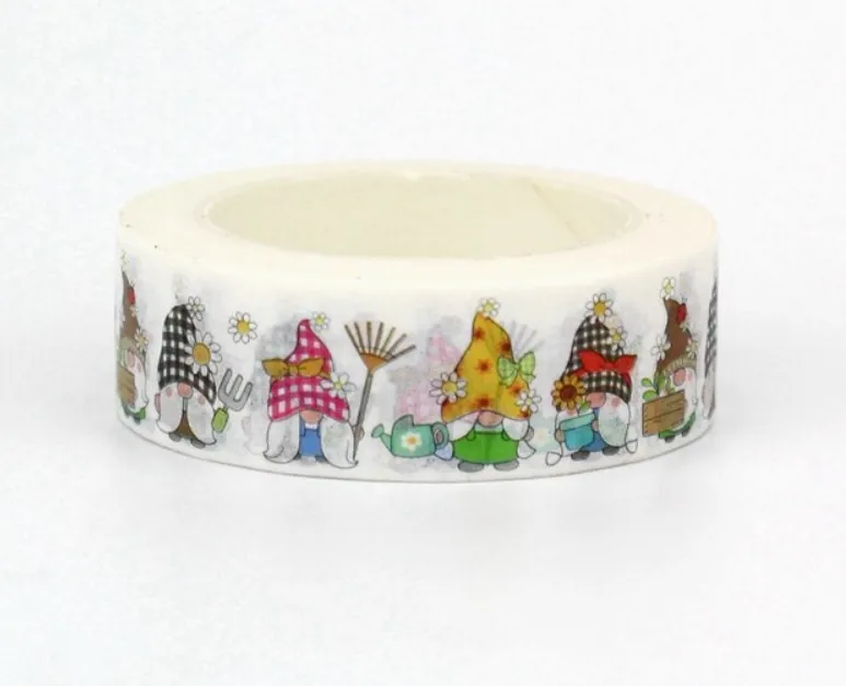 Big Roll of Garden Gnomes with Sunflowers Washi Tapes