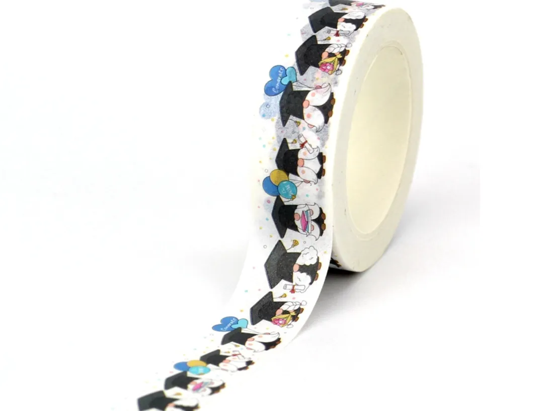 Big Roll of Graduation Gnomes Washi Tapes