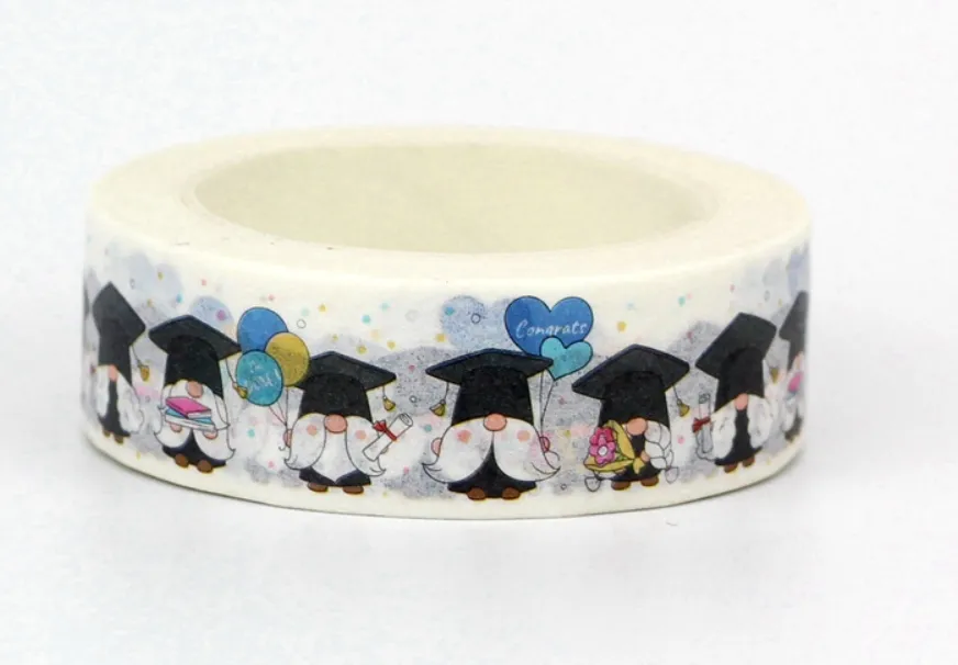 Big Roll of Graduation Gnomes Washi Tapes
