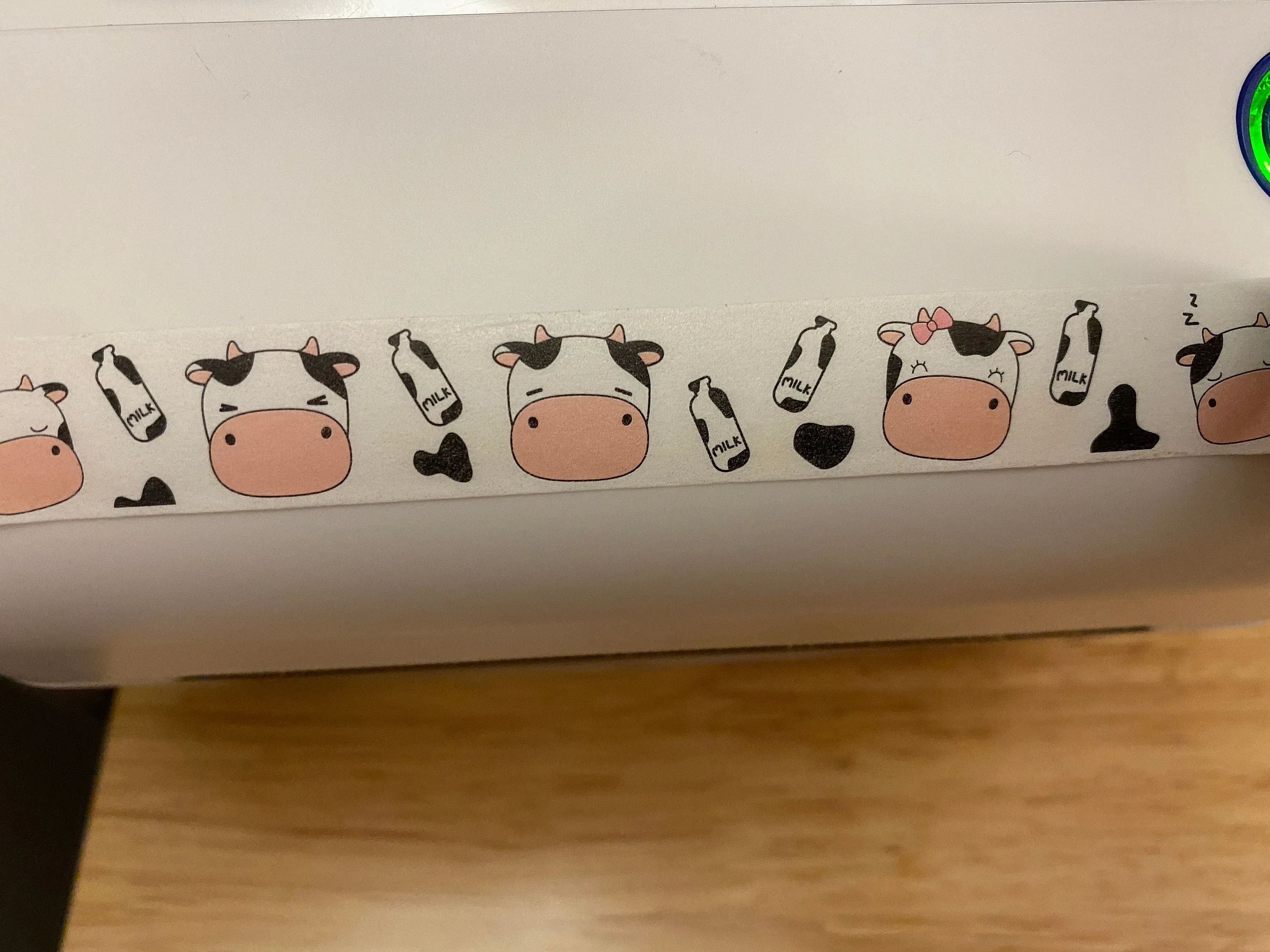 Big Roll of Kawaii Cow Heads Washi Tape