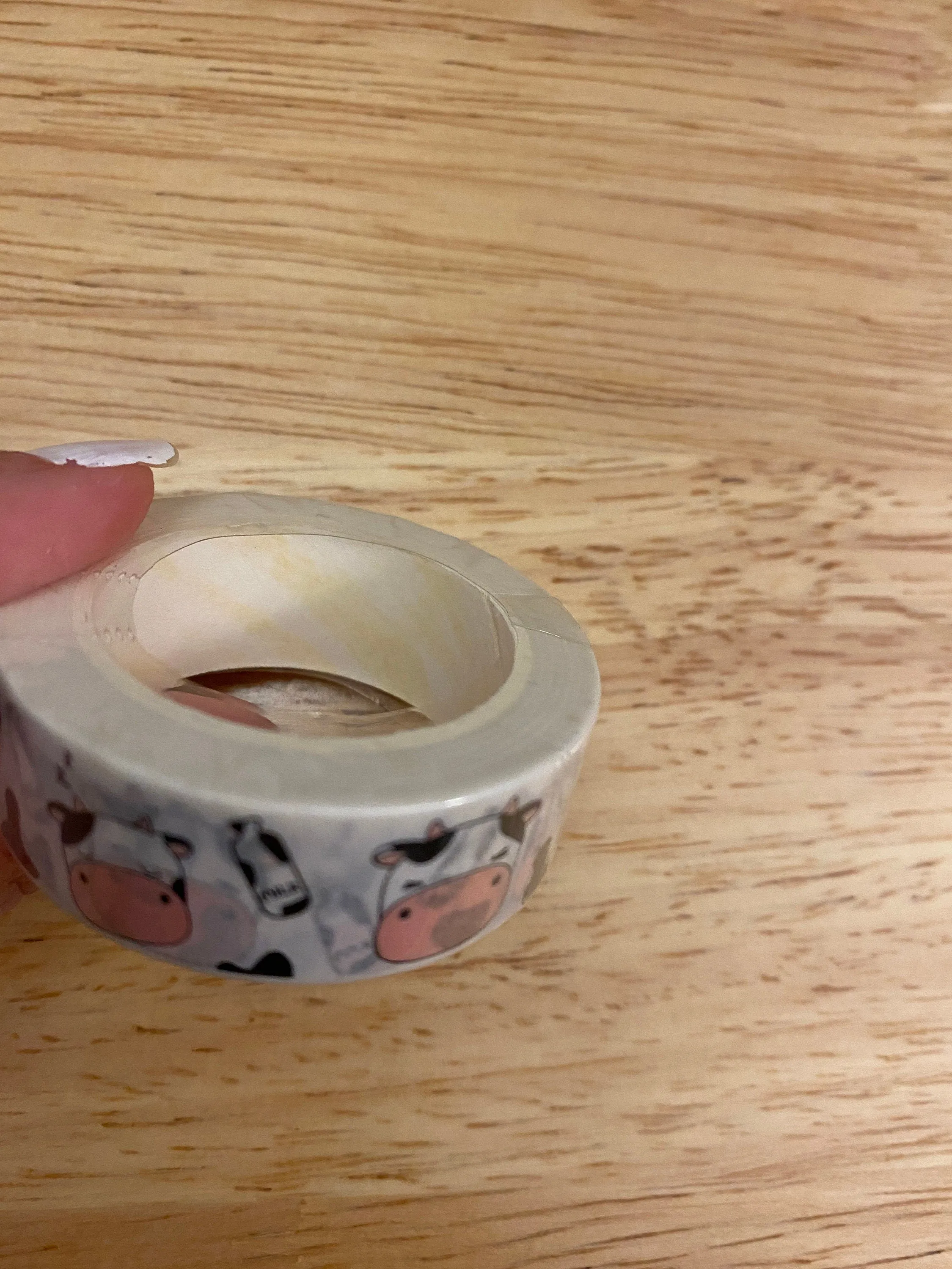 Big Roll of Kawaii Cow Heads Washi Tape