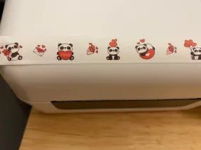 Big Roll of Panda with Hearts Washi Tape