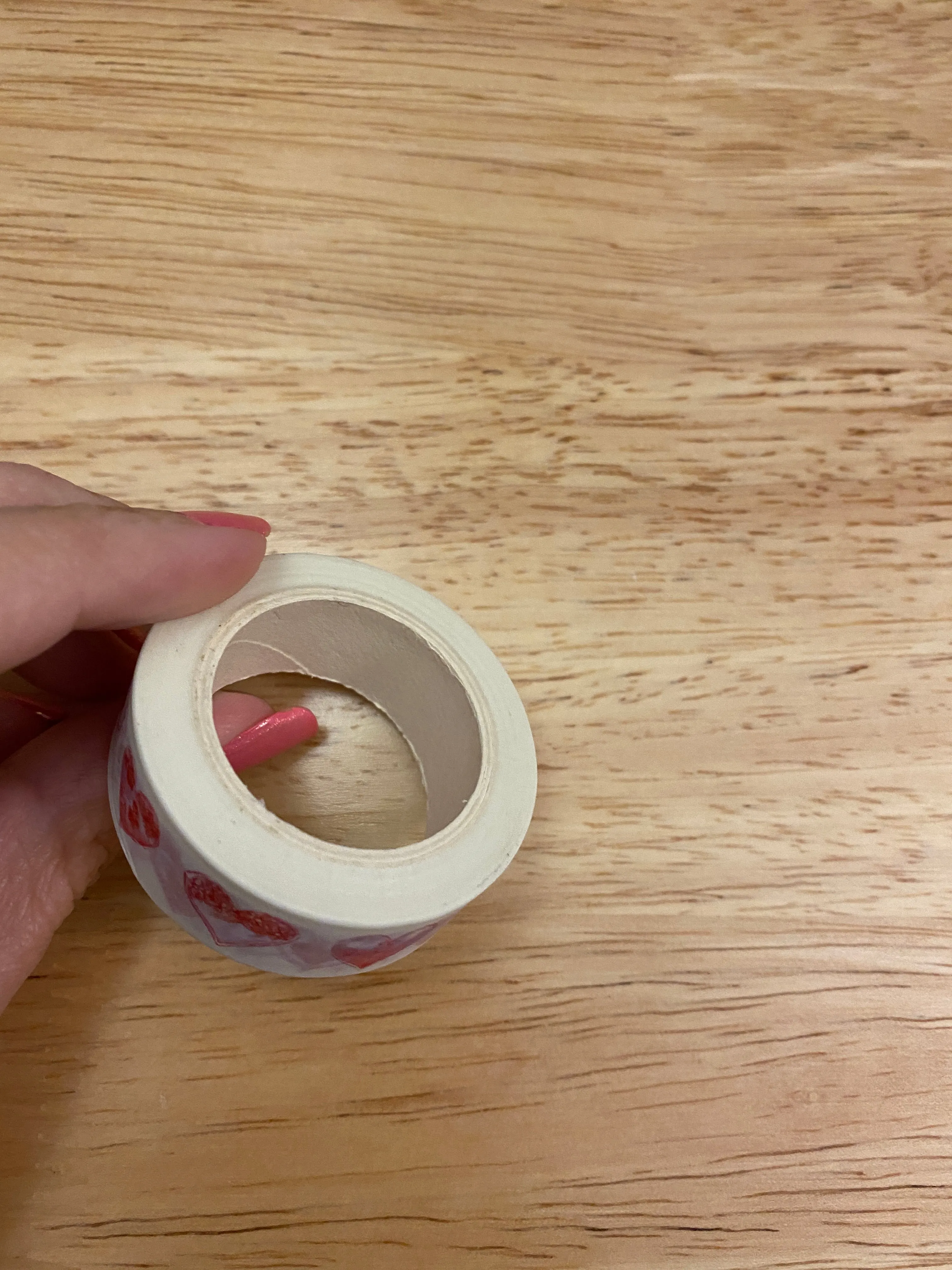 Big Roll of Pink Hearts Washi Tape