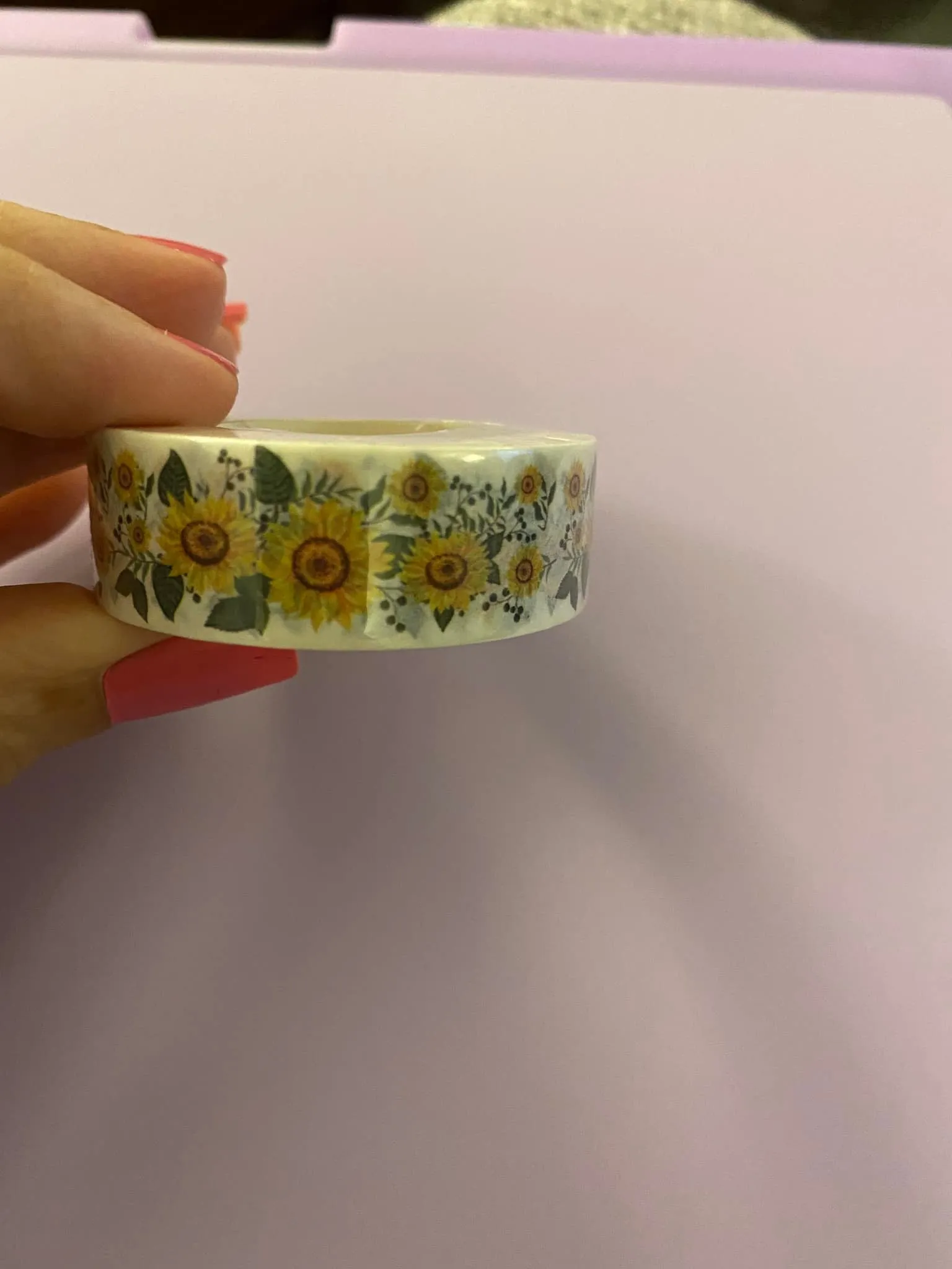 Big Roll of Sunflowers with Leaves Washi Tape