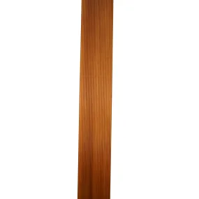 bingltd - 96" Long x 8" Wide Single Bead Fluted Wall Panel Carbonized Poplar Finished - 1 PC (WP-002-CP-UNF)