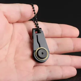 Black EDC Folding Knife Portable Tactical Keychain