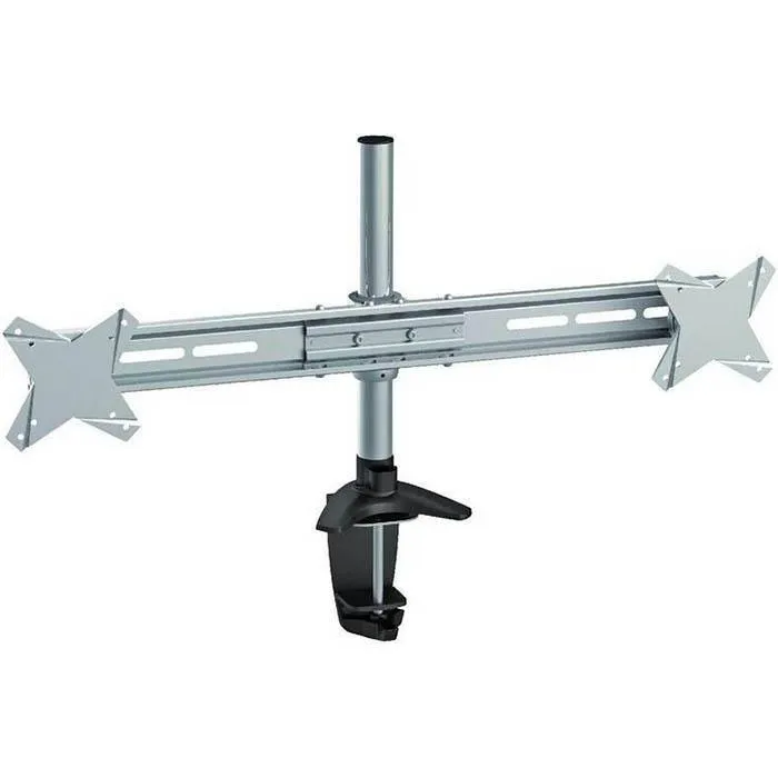 Brateck Dual Monitor Mount With Arm And Desk Clamp Black/Silver
