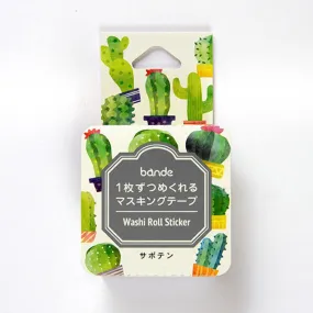 CACTUS SUCCULENT | Bande Washi Tape Masking Tape Sticker Roll BDA291 180 Stickers