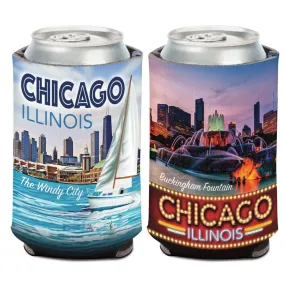 Chicago Illinois The Windy City Buckingham Fountain WinCraft Drink Can Cooler