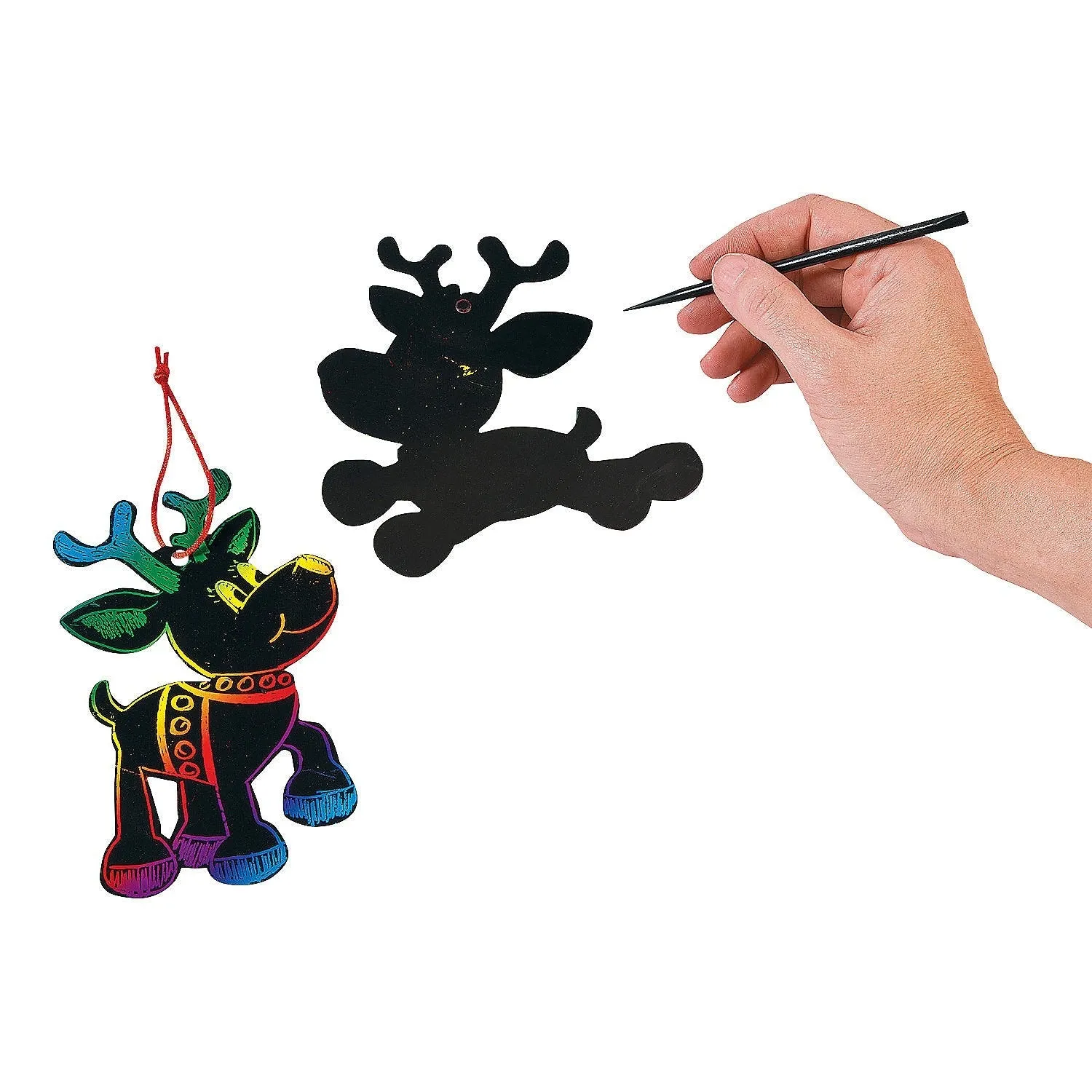 Christmas Cool2Create Magic Color Scratch Reindeer Ornaments | 1 Kit