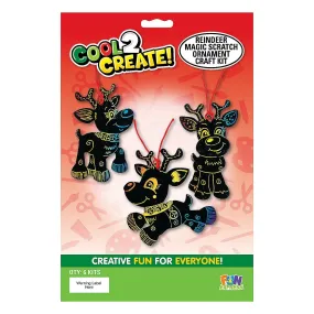 Christmas Cool2Create Magic Color Scratch Reindeer Ornaments | 1 Kit
