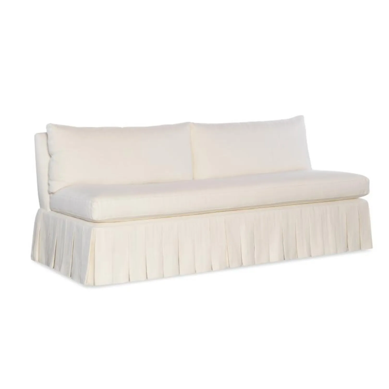Claude 54" Boxed Pleated Settee