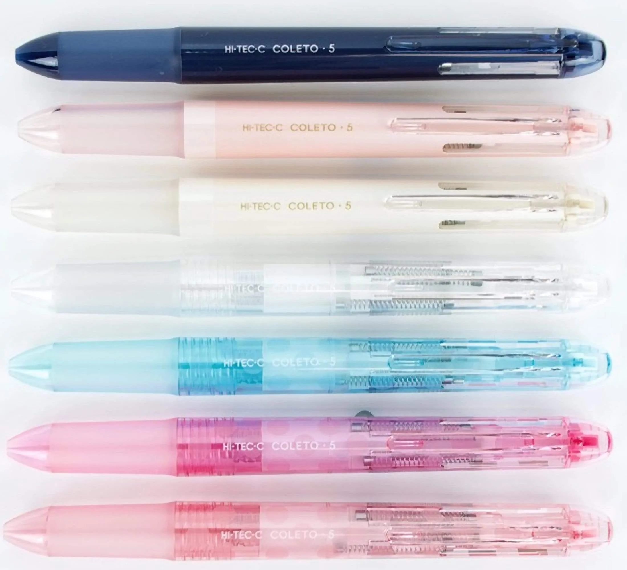 CLEAR Pilot Hi-Tec-C Coleto | 5 Color Multi Pen Body