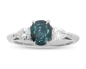 Color Change Russian Alexandrite Ring, 1.31 Carats