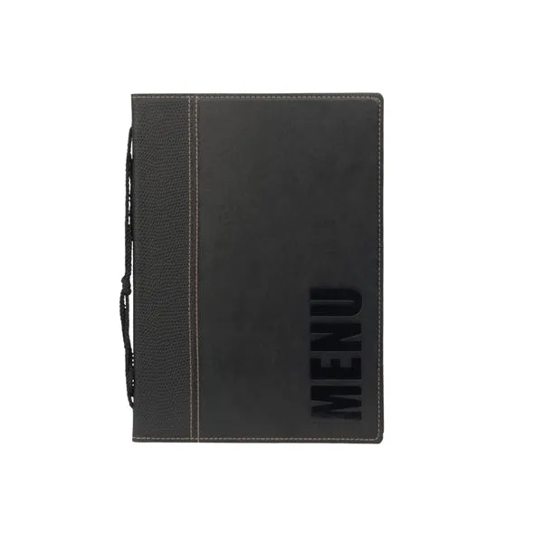 Contemporary A5 Menu Holder Black 4 Pages