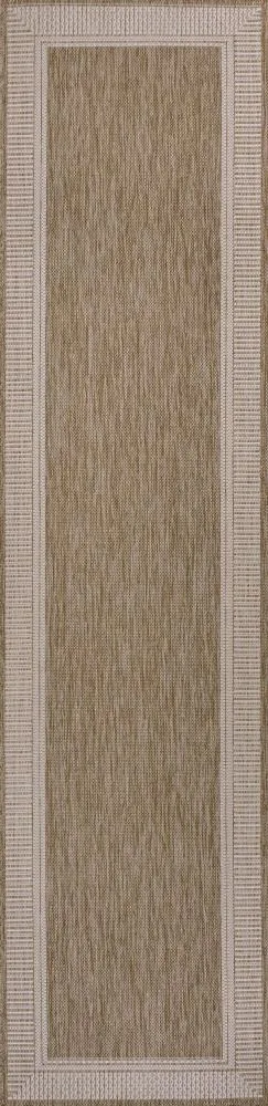 Couristan Coastal Casual Wide Stripe Border Indoor/Outdoor Area Rug