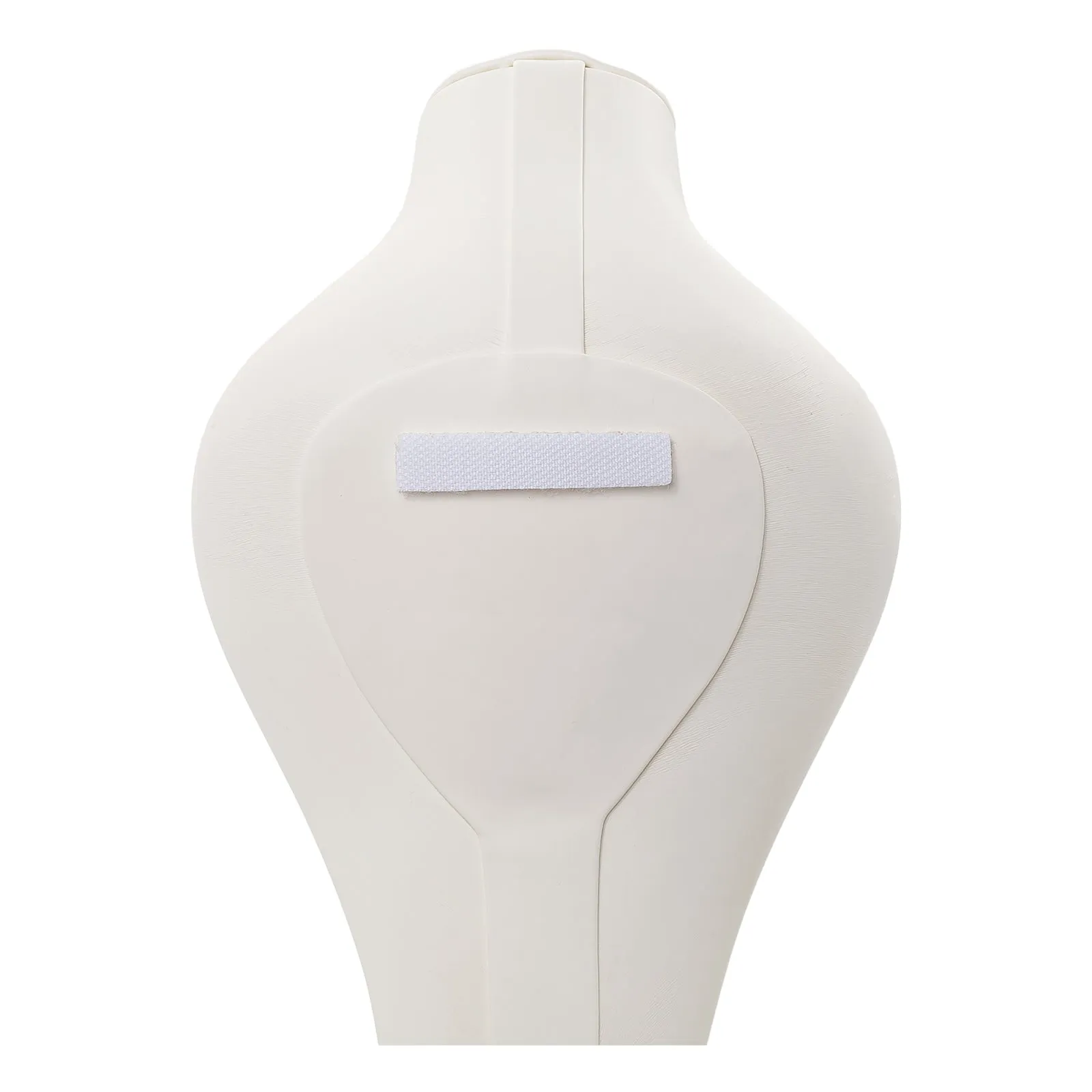 Cream Leatherette Bust with Earrings Large
