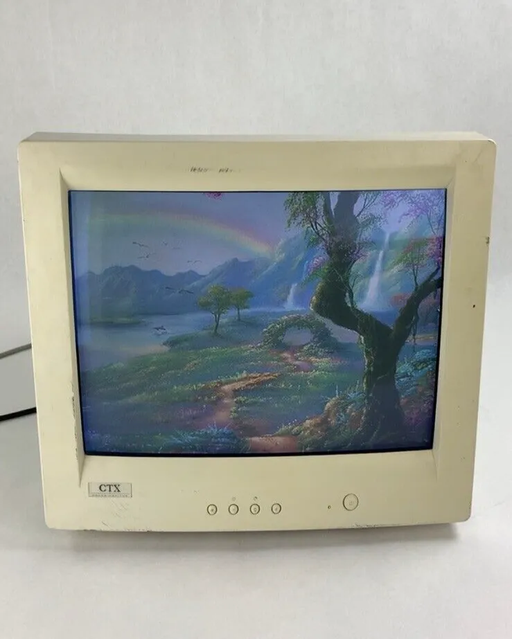 CTX VL700 White 17" VGA CRT Computer Monitor Retro Gaming Grade B No Stand