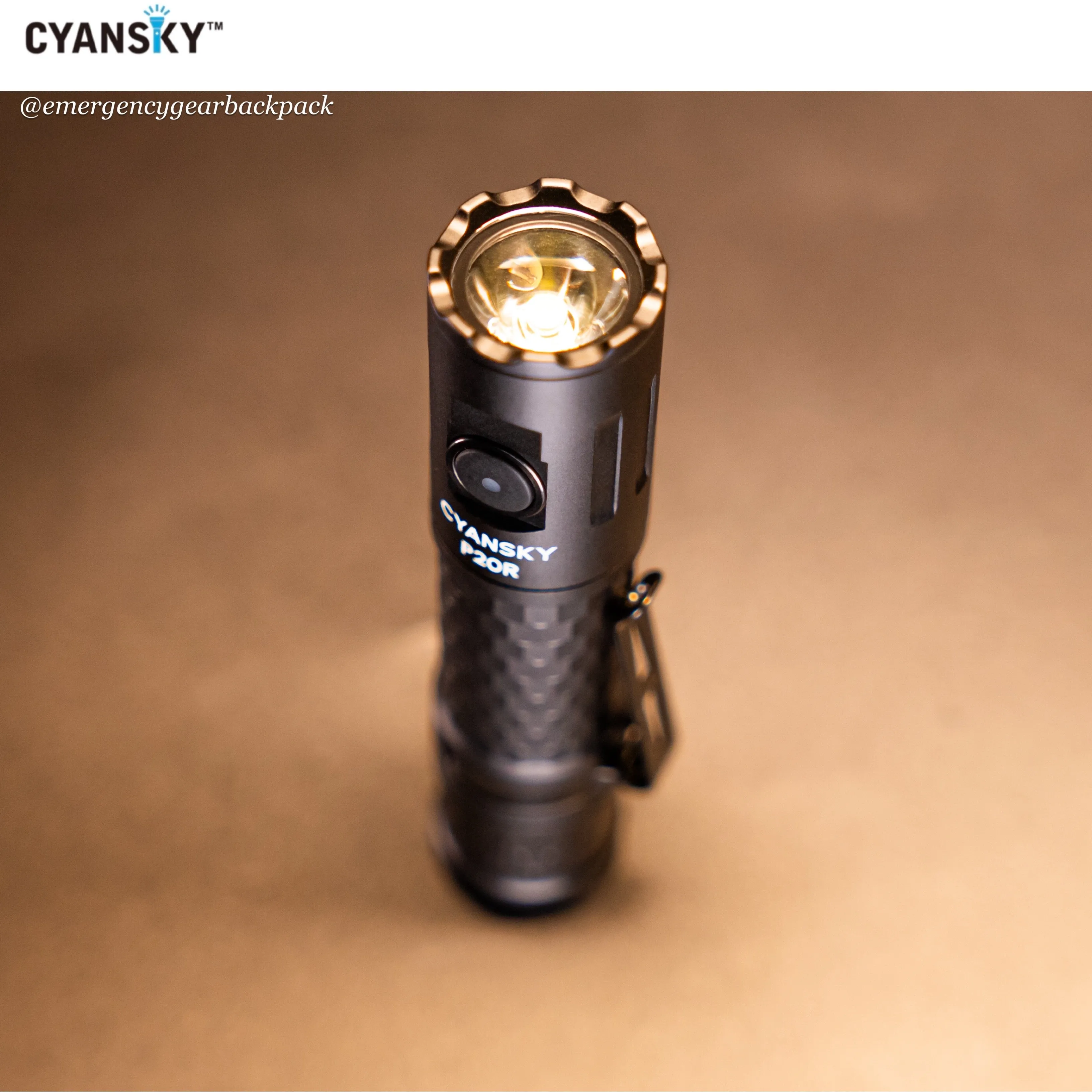 Cyansky P20R Portable Outdoor Flashlight 1900 Lumens 210M
