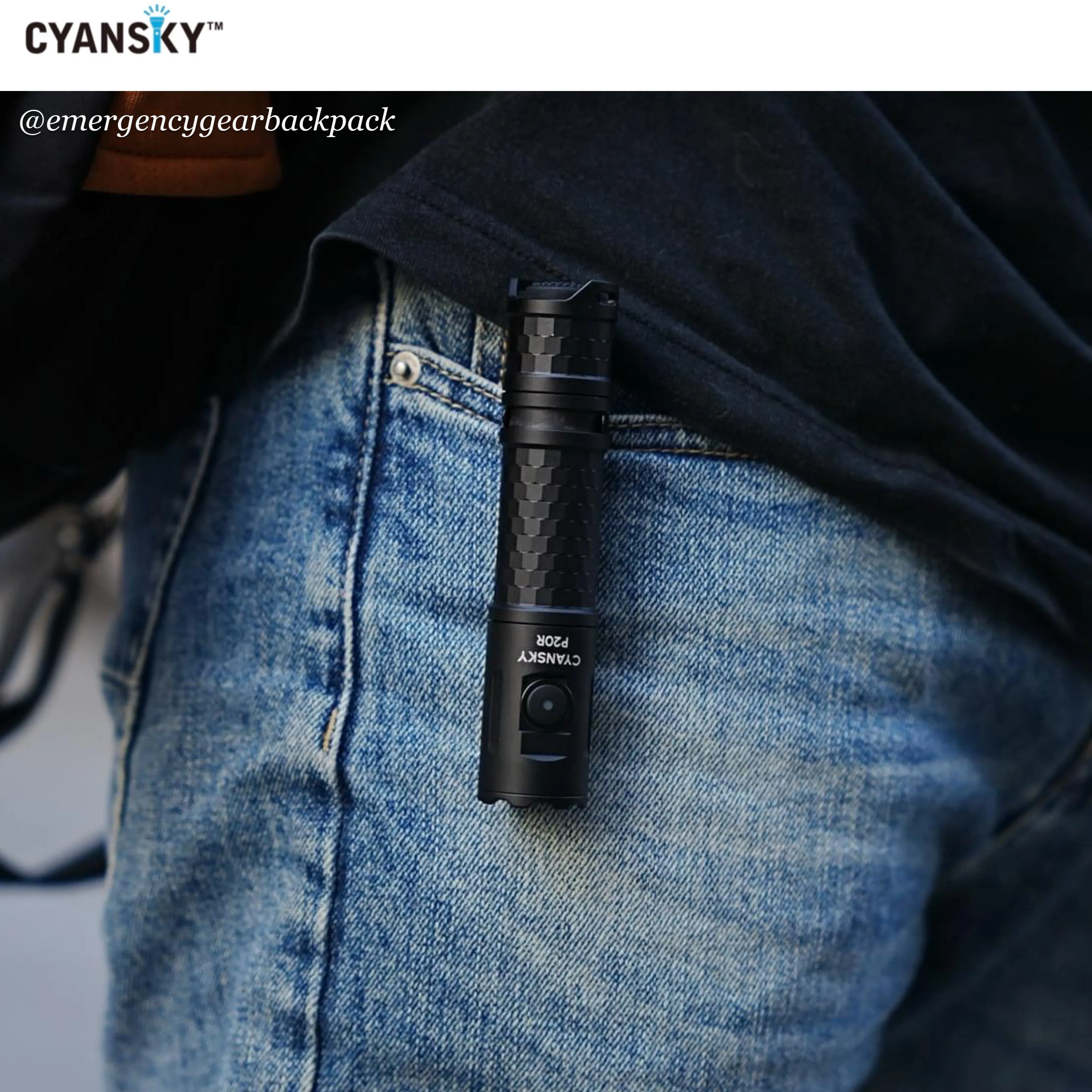 Cyansky P20R Portable Outdoor Flashlight 1900 Lumens 210M