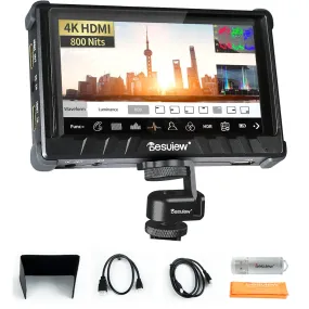 Desview / Bestview P5II 5.5-Inch HDR Camera Field Monitor with HB 800nits, 4K HDMI 1920 x 1080 Resolution and Custom 3D LUTs for DSLR and Mirrorless Cameras