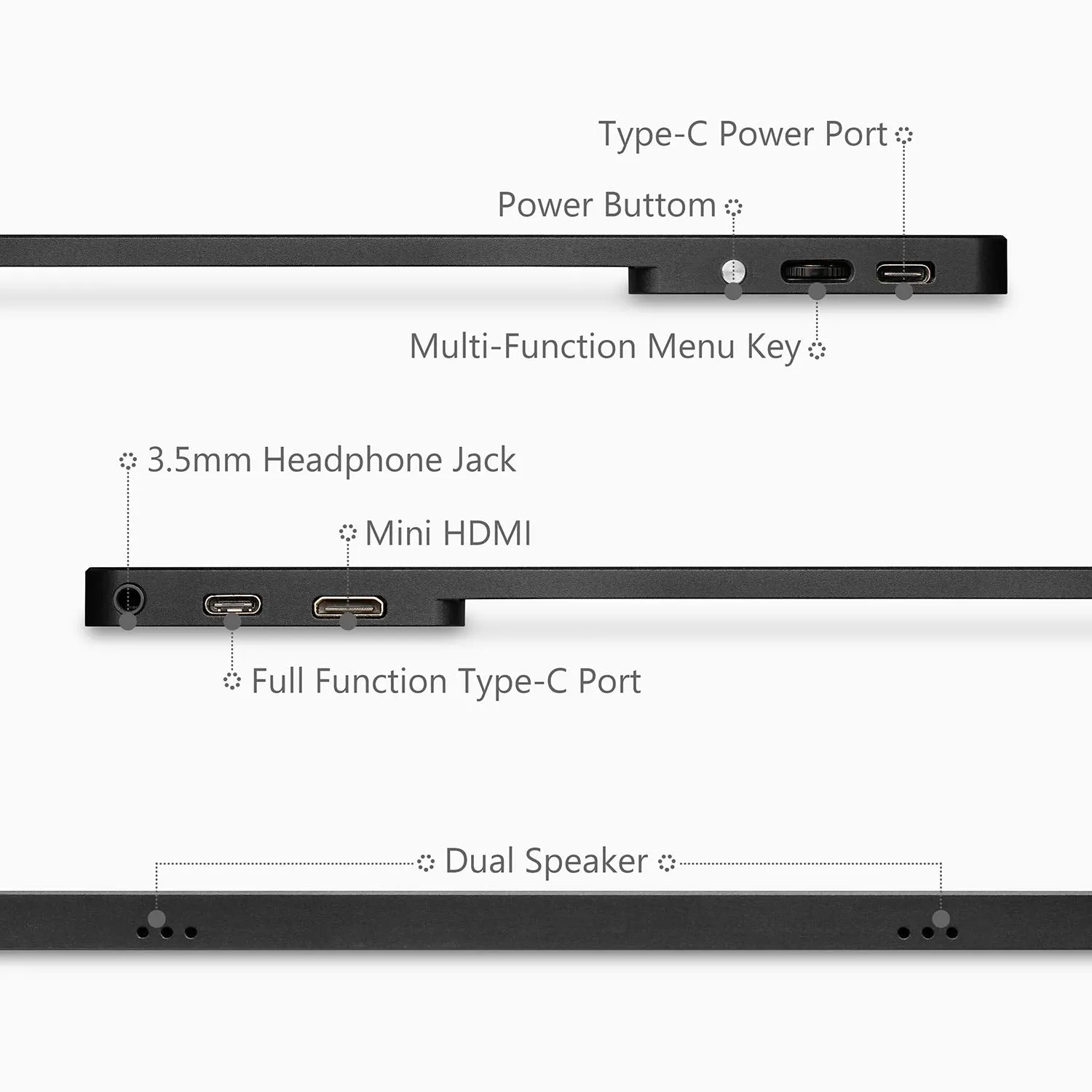 [Discontinued] [Open Box] EVOPIX FHD Multi-Touch Portable Monitor | IPS Screen | USB Type-C