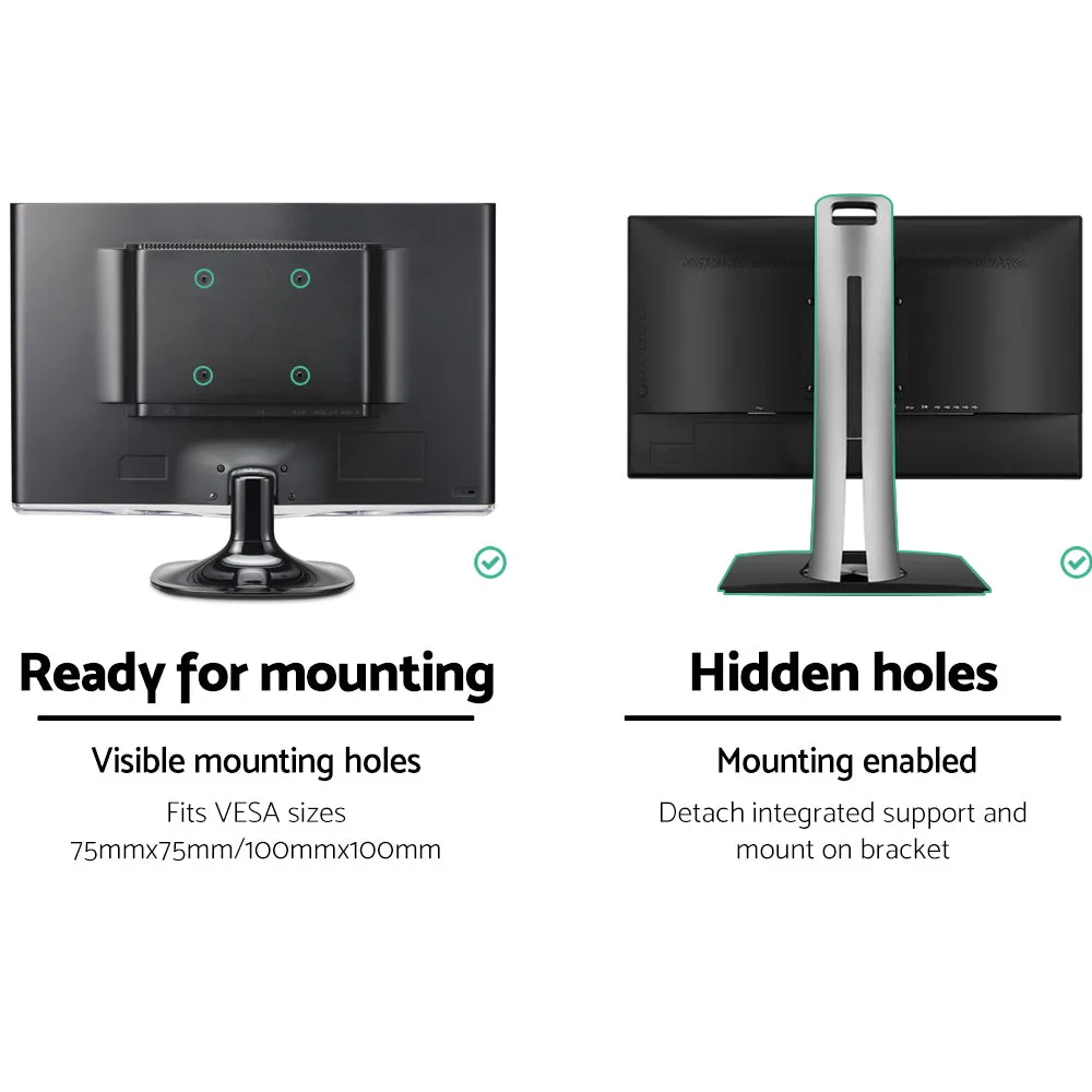 Dual Gas Spring Monitor Arm Desk Mount, Cable Management - Artiss