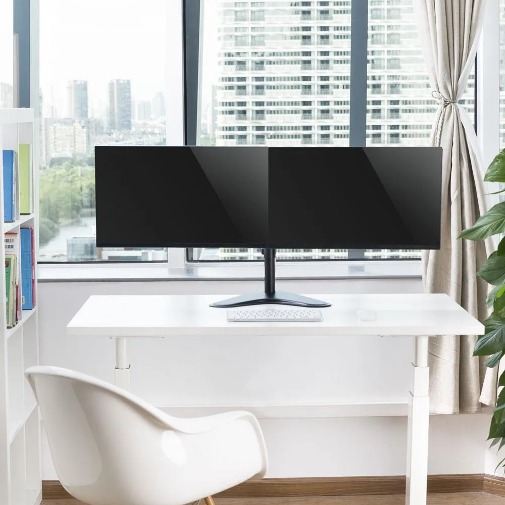 DUAL MONITOR 32 DESK MOUNT WITH BASE