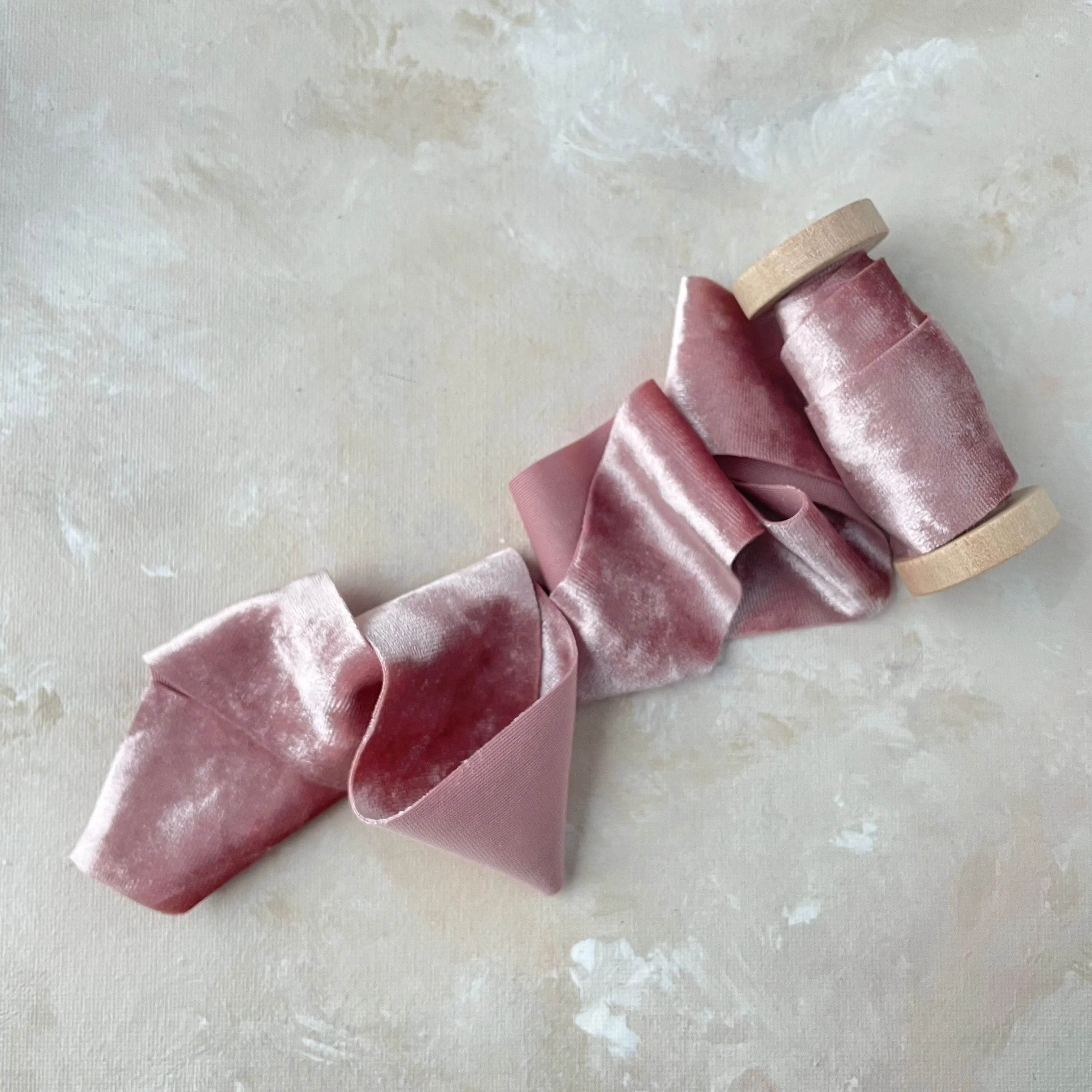 Dusty Mauve Triple Slot Ring Box