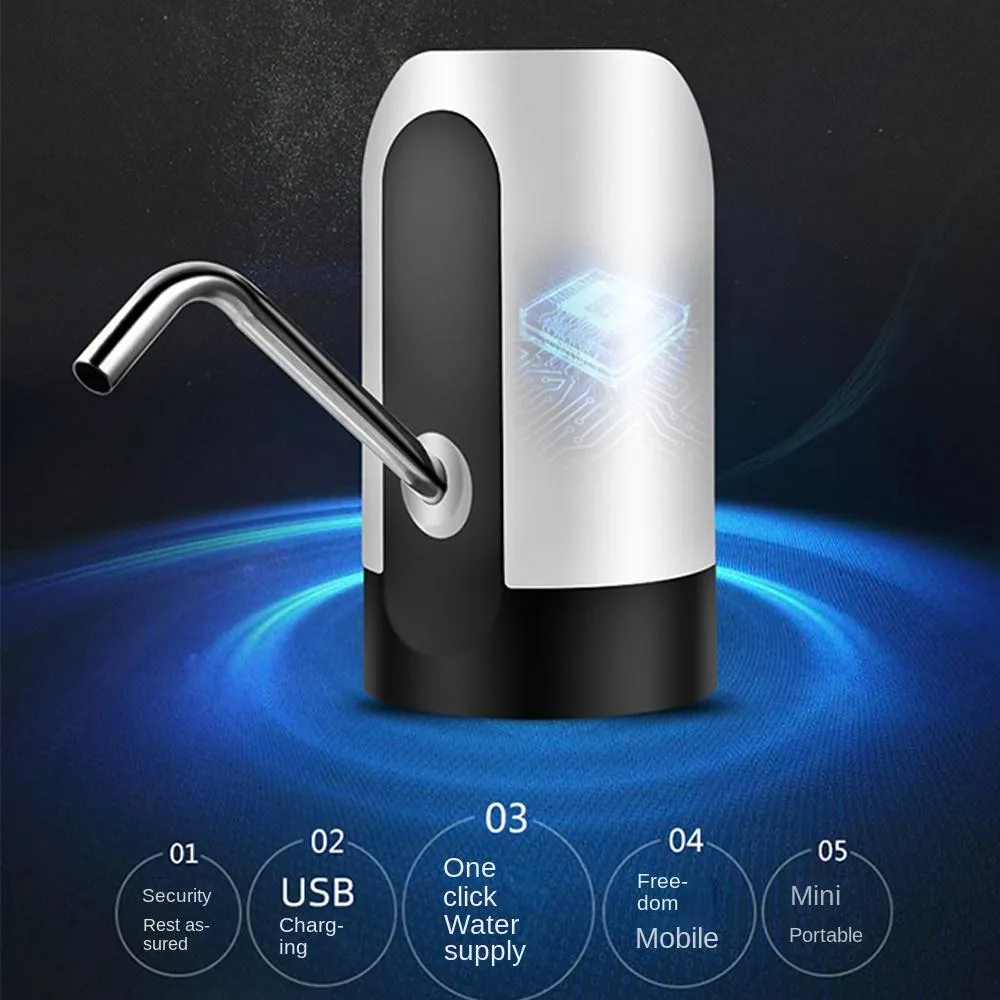 Electric Water Dispenser Drinking Bottle Switch Smart Wireless Automatic Auto Pump USB Charge for Kitchen Office Outdoor