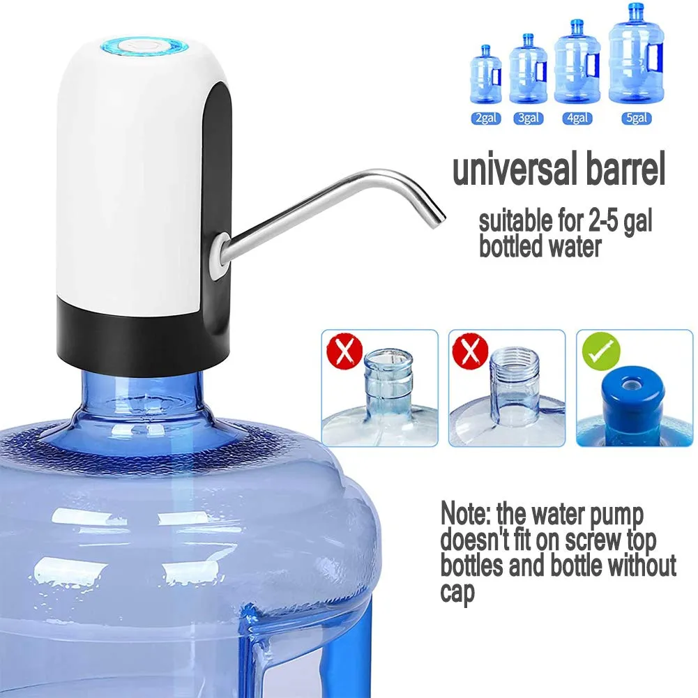 Electric Water Dispenser Drinking Bottle Switch Smart Wireless Automatic Auto Pump USB Charge for Kitchen Office Outdoor