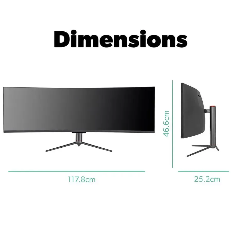 electriQ 49" QLED UWHD SuperWide 120Hz Monitor