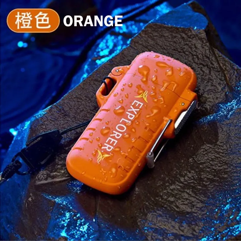 Explorer Rechargeable USB Lighter Waterproof Dual Arc Outdoor Camping Light Fire Portable Durable