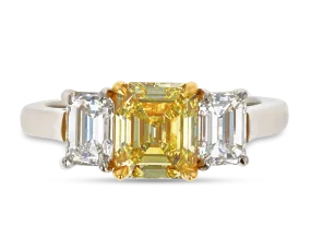 Fancy Intense Yellow Diamond Ring, 1.53 Carats
