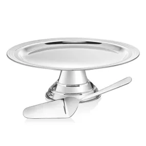Godinger Silver Cake Stand with Serving Set 13" x 13" x 5" 2pc