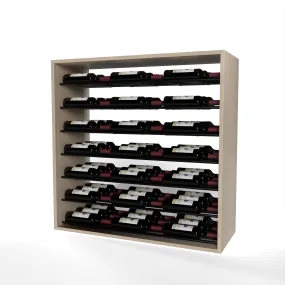 GrandCellar™ - 8 Column Full-Depth Label-Forward Horizontal Wine Display  - 36"- Black Metal Rods