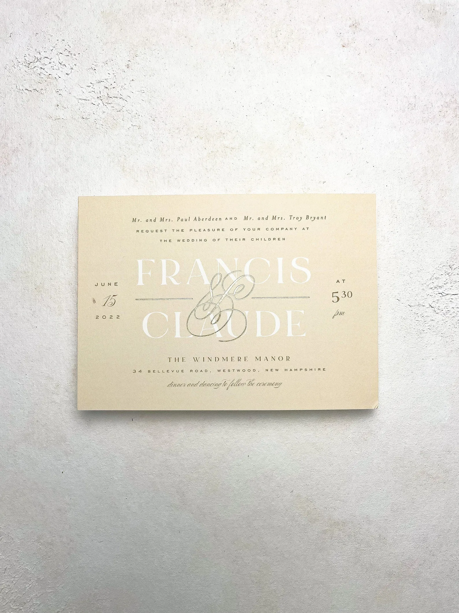 Hand painted, rollable styling mat for wedding photography|off white cream