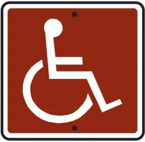 (Handicap) Symbol- 12"w x 12"h Reflective Camp Sign
