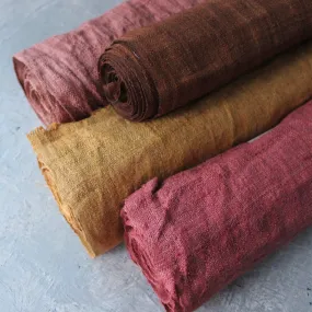 Handwoven Hemp Fabrics : Autumn Colours