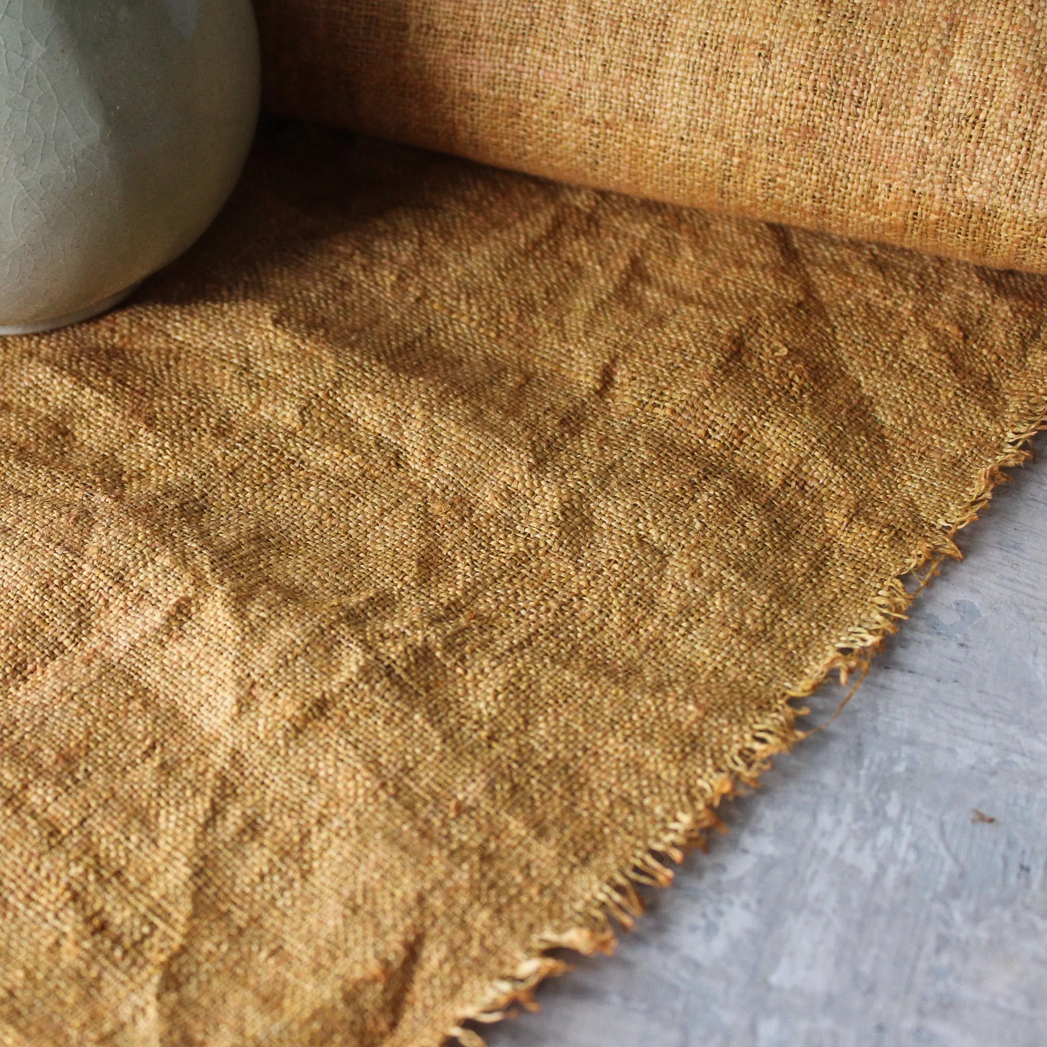 Handwoven Hemp Fabrics : Autumn Colours