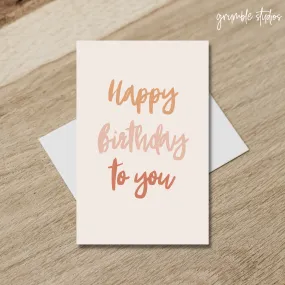 Happy Birthday Card