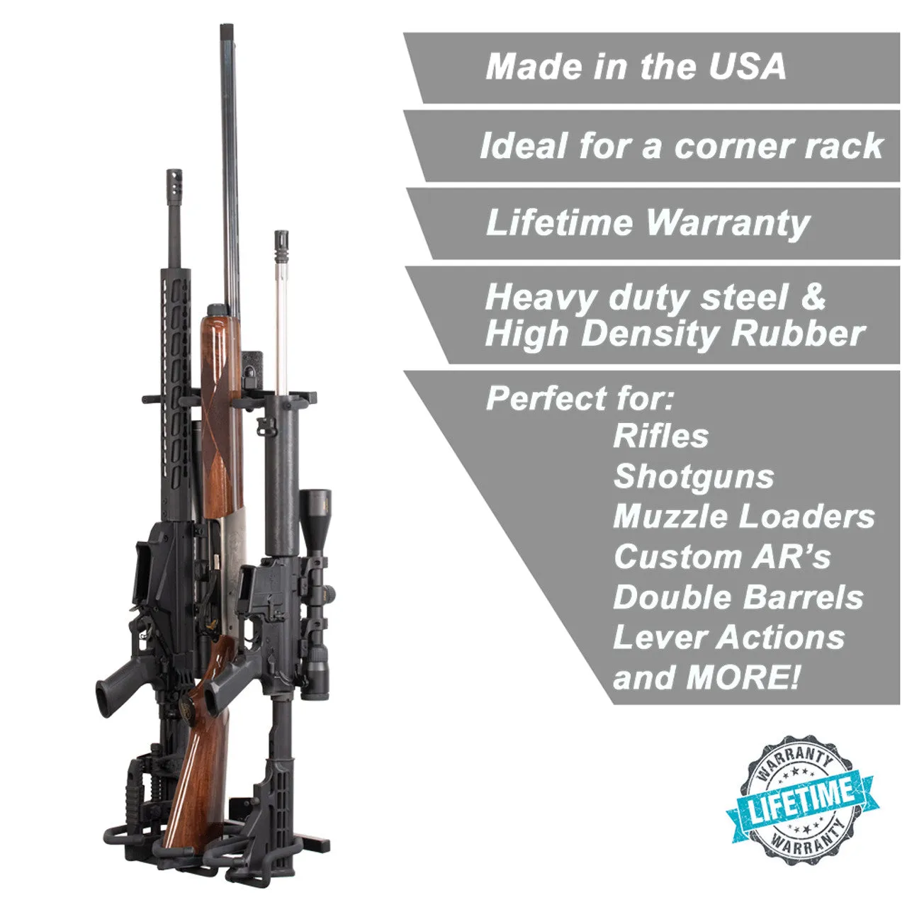 Hold Up Displays Multi Angled Gun Display for Three Long Guns HD80