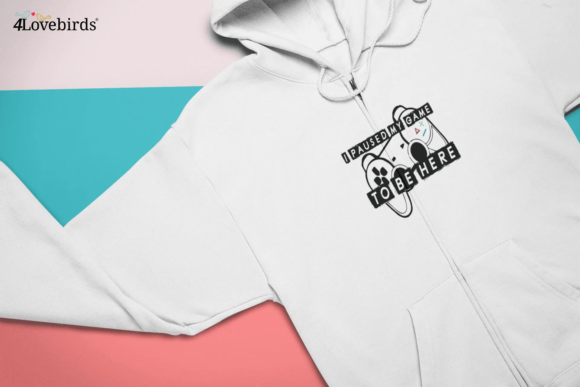 I Paused My Game To Be Here Hoodie, Gamer Sweatshirt, Funny Gaming Longsleeve, Mens Women Kids, Gamer Gift, Gaming Present, Gift for Him
