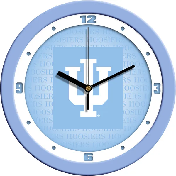 Indiana Hoosiers Wall Clock - Baby Blue