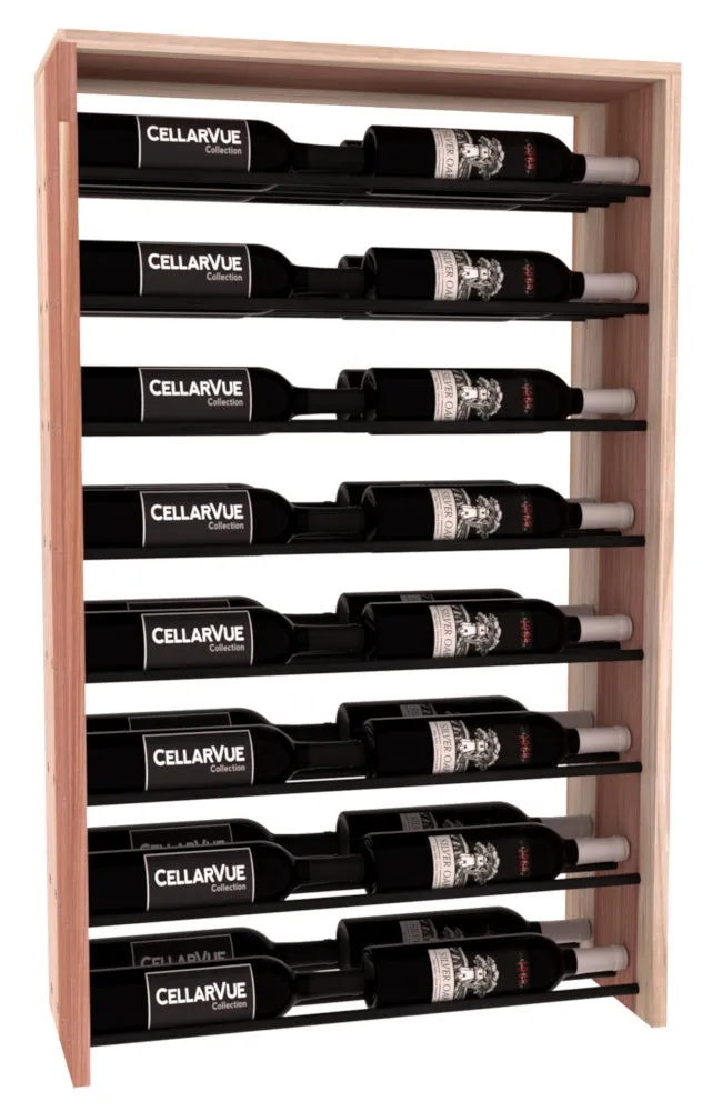 InstaCellar - 26" Horizontal Double Deep Top Display - Black Metal Rods