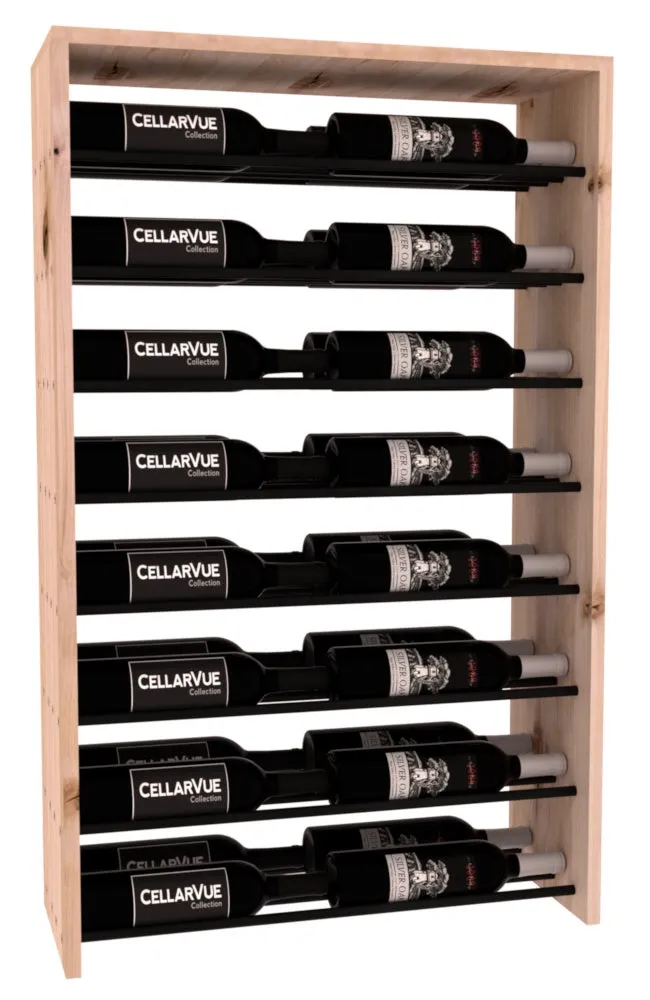 InstaCellar - 26" Horizontal Double Deep Top Display - Black Metal Rods